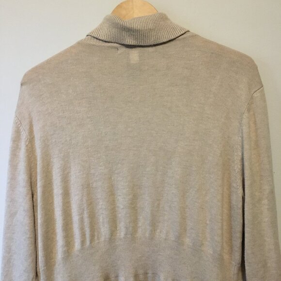 Style & Co. Frilly Ruffle Hem Tan Open Cardigan - Picture 7 of 10